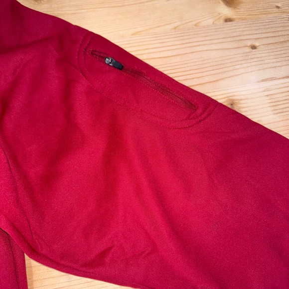 Russell Athletic Dri-Power‎ Red Quarter Zip Pullover Sweatshirt Men's Size L - Picture 6 of 7